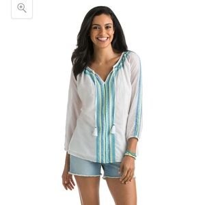 Vineyard Vines White Tunic Shirt